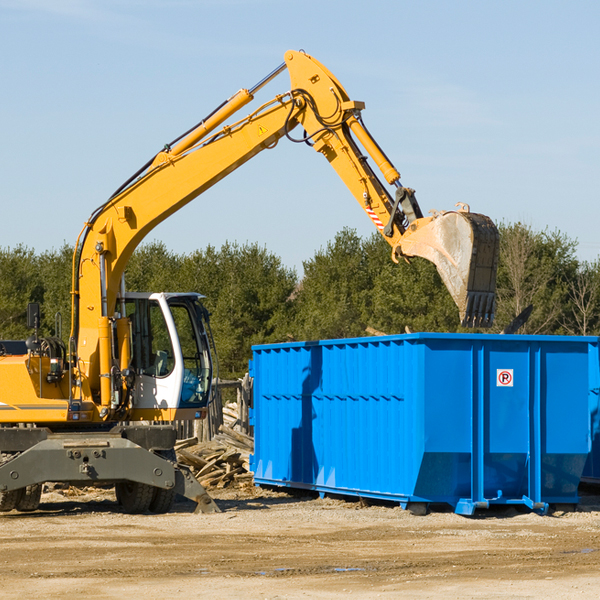 are there any restrictions on where a residential dumpster can be placed in Sehili